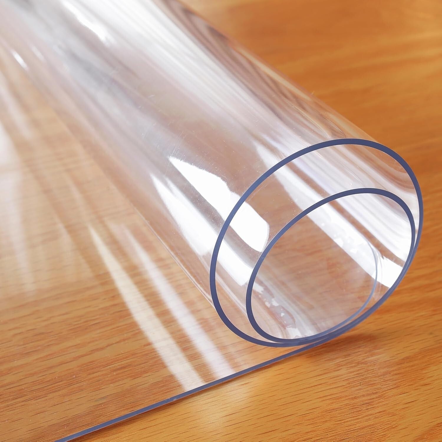Elegant Glossy PVC Table Protector—40 x 80 Inch, Water-Resistant & Easy Clean