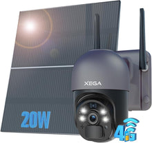 Load image into Gallery viewer, Continuous 4G LTE Surveillance Camera with 20W Solar Panel for Off-Grid Use