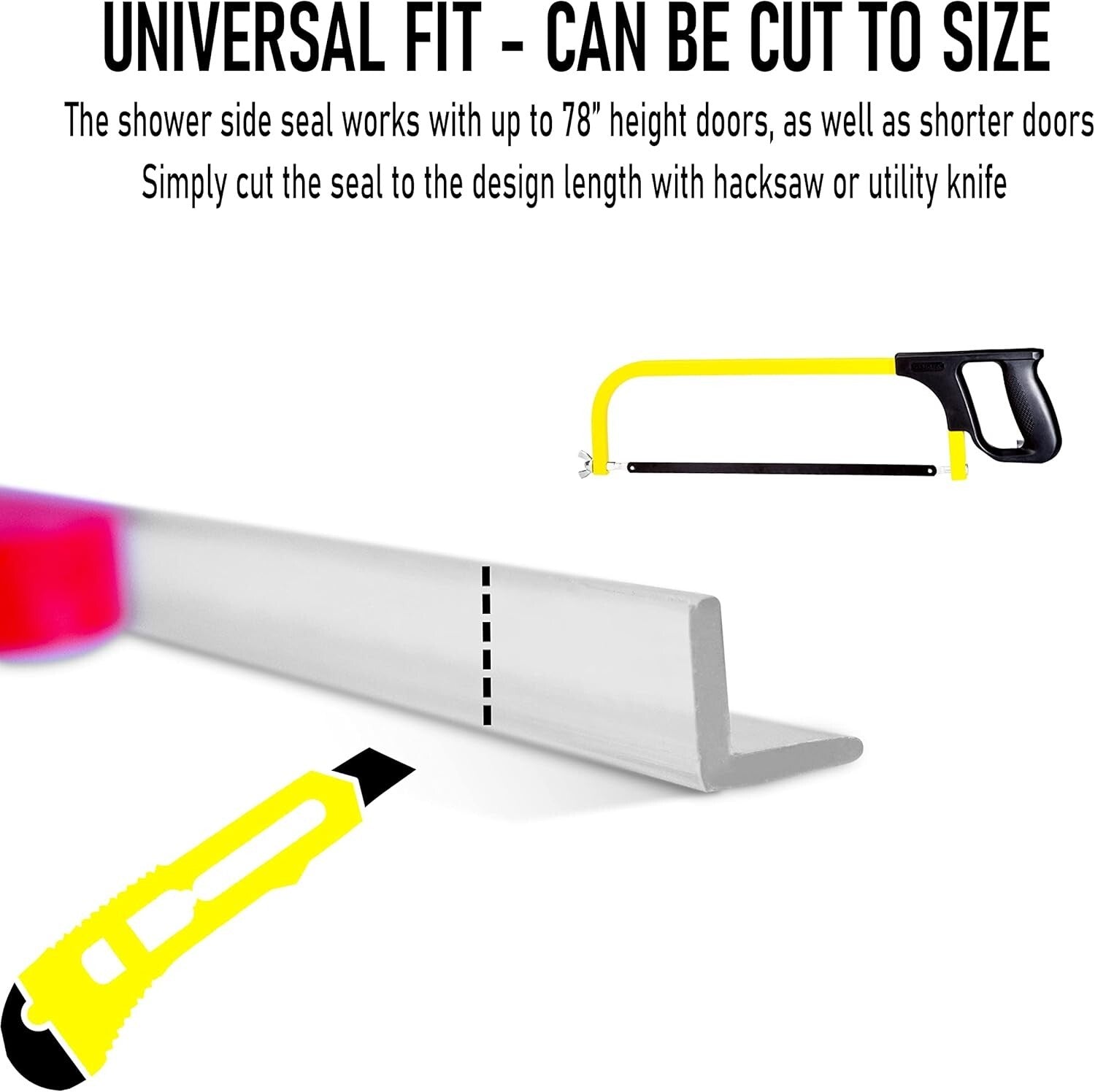 Professional Grade L-Shaped Shower Door Seal Strip for Frameless Applications