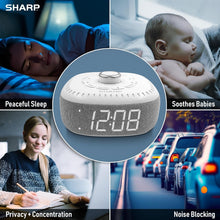 Load image into Gallery viewer, Digital Alarm Clock &amp; Bluetooth Speaker with White LED – Peaceful Sleep Sounds