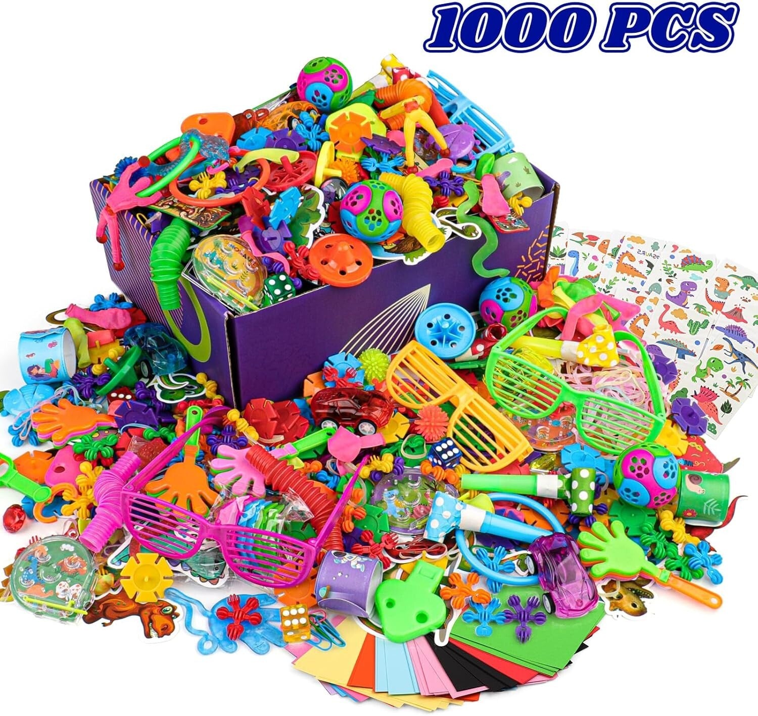 Diverse 1000PCS Toy Assortment for Ages 3-12 - Perfect for Parties and Events