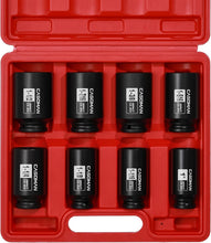 Load image into Gallery viewer, Durable 1/2-Inch Drive Deep Impact Socket Set - 8 Pieces with Storage Case