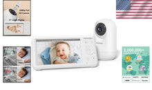 Load image into Gallery viewer, Reliable Baby Monitoring: 5" HD Display with Infrared Night Vision &amp; Lullabies