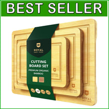 Load image into Gallery viewer, 3-Piece Bamboo Cutting Board Set - Eco-Friendly Meal Prep &amp; Serving Essentials
