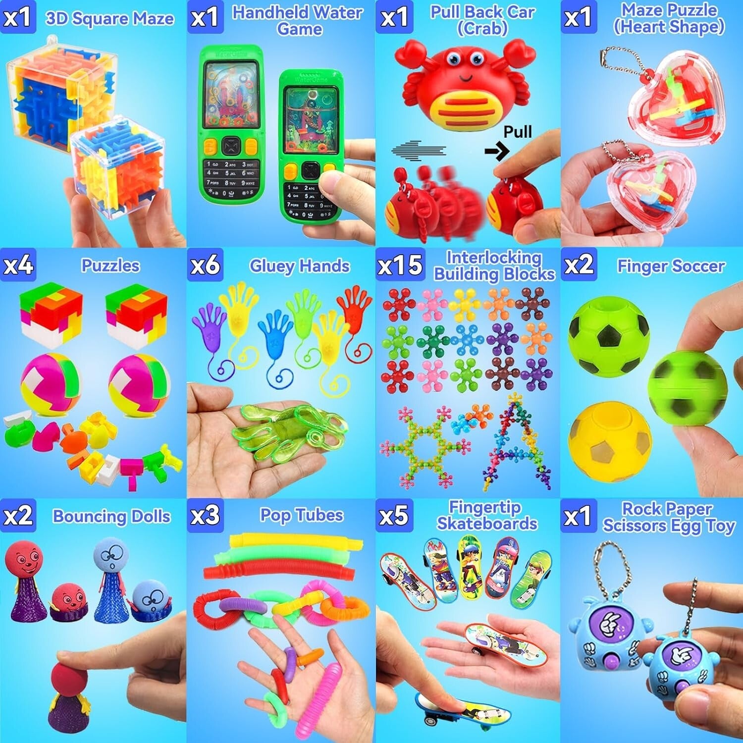 125 Unique Fidget Toys - Perfect for Classroom Rewards and Birthday Parties