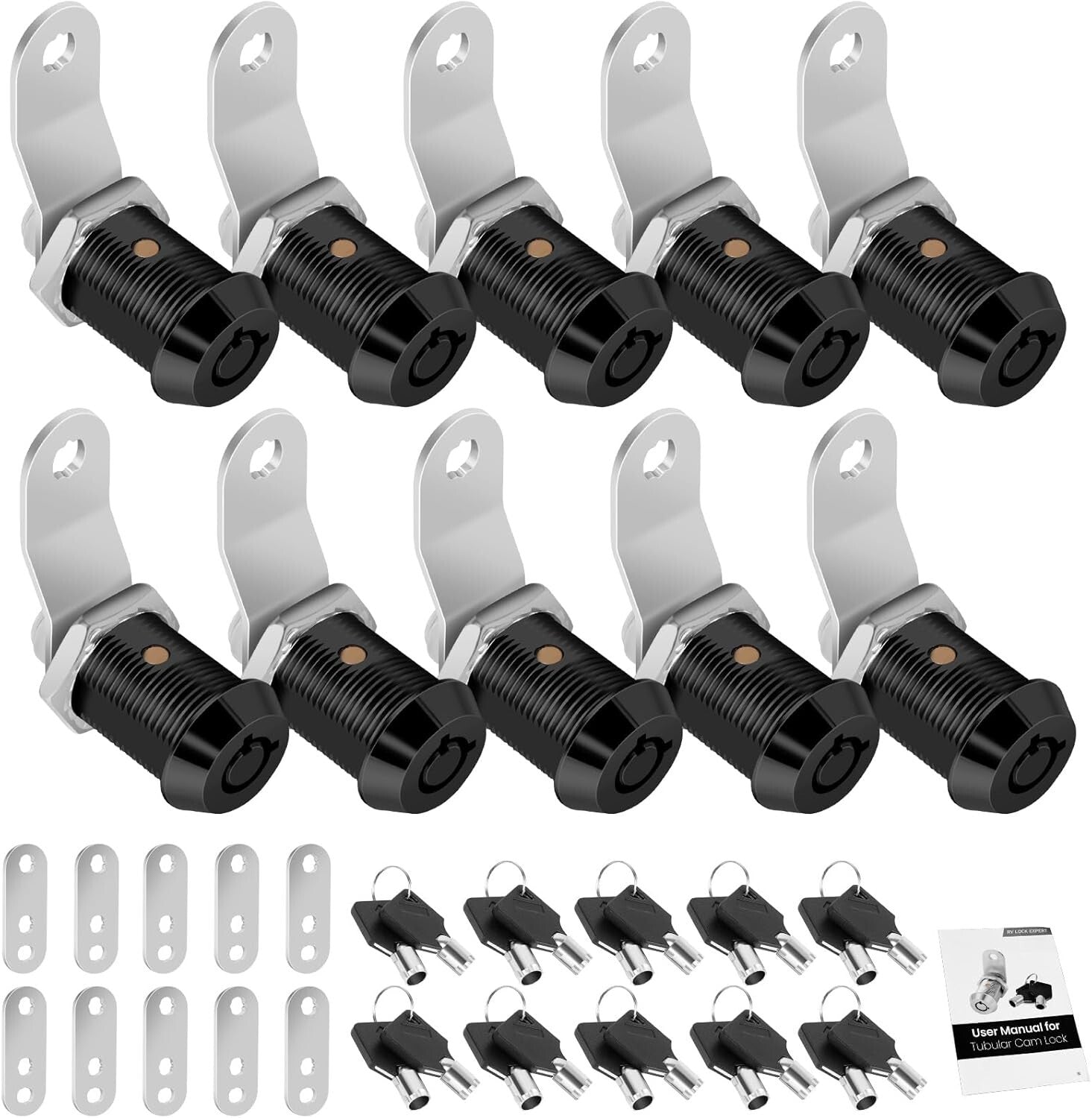Durable Keyed Alike 10-Pack RV and Camper Locks - Protection for Your Valuables