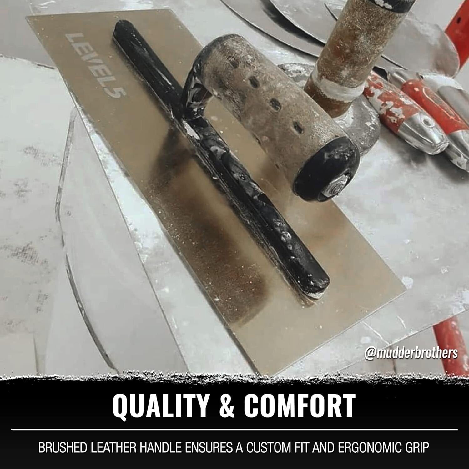 Heavy-Duty 12" Drywall Trowel: High-Impact Handle & Strong Stainless Steel Blade