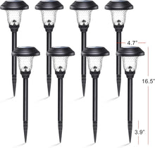 Load image into Gallery viewer, 8 Pack Waterproof Solar Pathway Lights - Warm White LED Outdoor Elegance