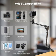 Load image into Gallery viewer, Flexible 22" Magic Arm &amp; Clamp for Cameras, Phones, &amp; Lights - Adjustable Design