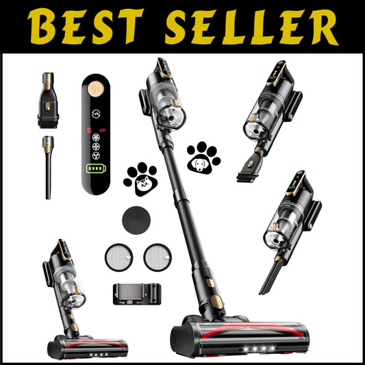 Effortless Cordless Vacuum with 50 Min Runtime & 6-Stage Filtration for Home Use