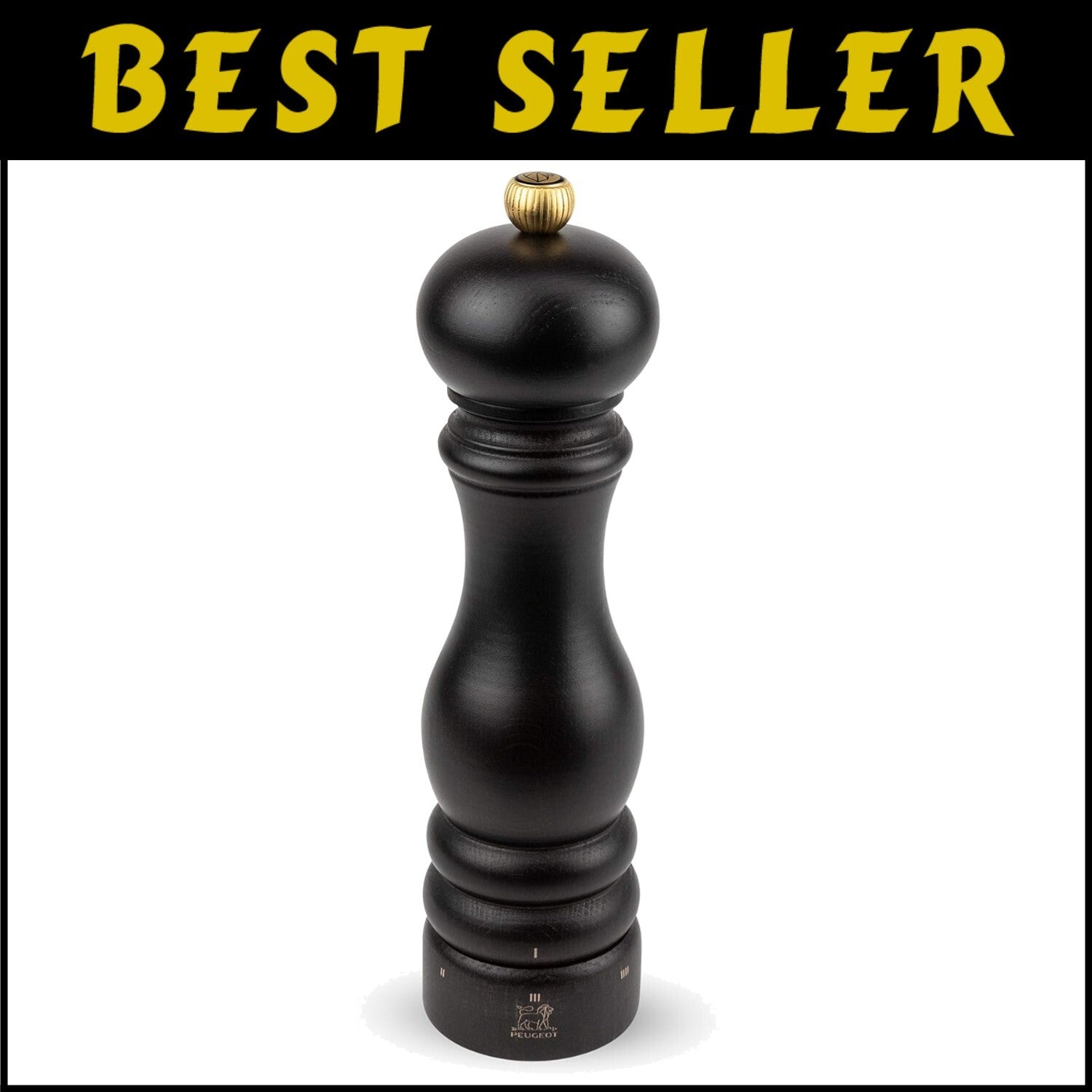 Crafted Chocolate Beechwood Pepper Mill - Adjustable Grind for Culinary Mastery