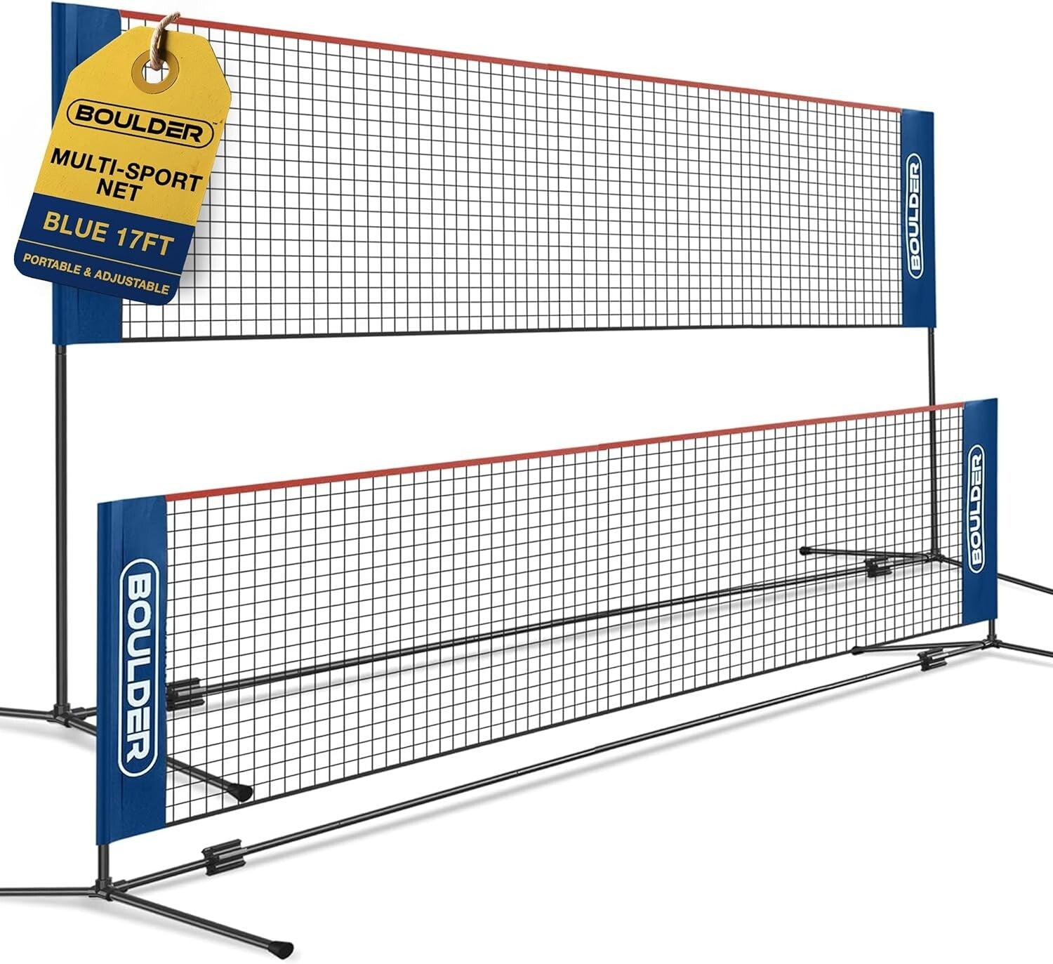 Versatile Portable Badminton & Pickleball Net - Adjustable Up to 5 ft High