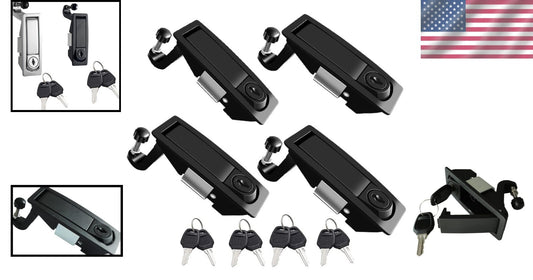 Zinc Alloy Compression Latch Locks - 4 Pack for Boats and Electrical Enclosures