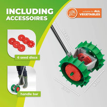 Load image into Gallery viewer, Compact Ergonomic Seeder with 6 Disc Options for Efficient Vegetable Gardening