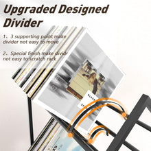 Load image into Gallery viewer, Stylish 2-Tier Vinyl Record Storage Rack for 200 Albums - Matte Black Finish