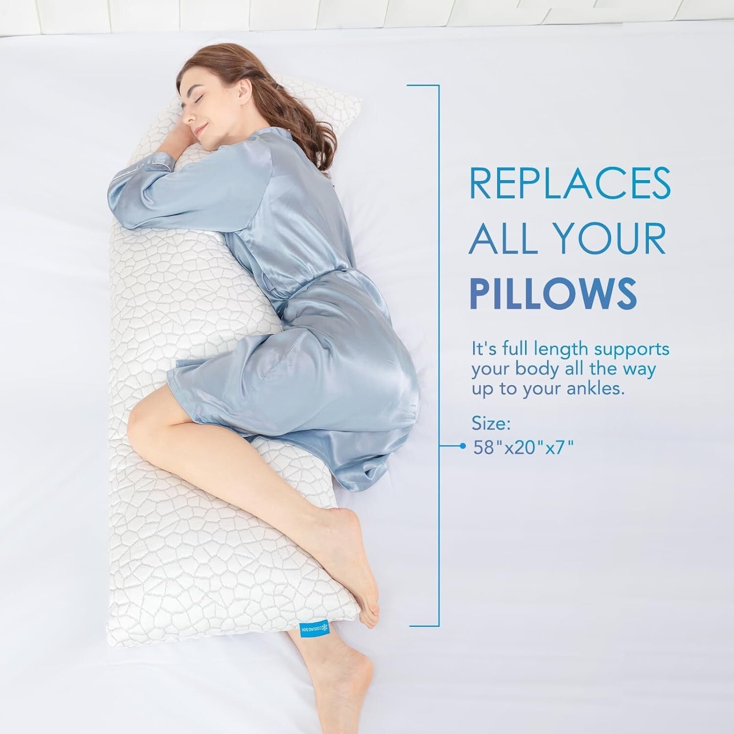 Luxurious Shredded Memory Foam Pillow with Cooling Cover for All Sleepers