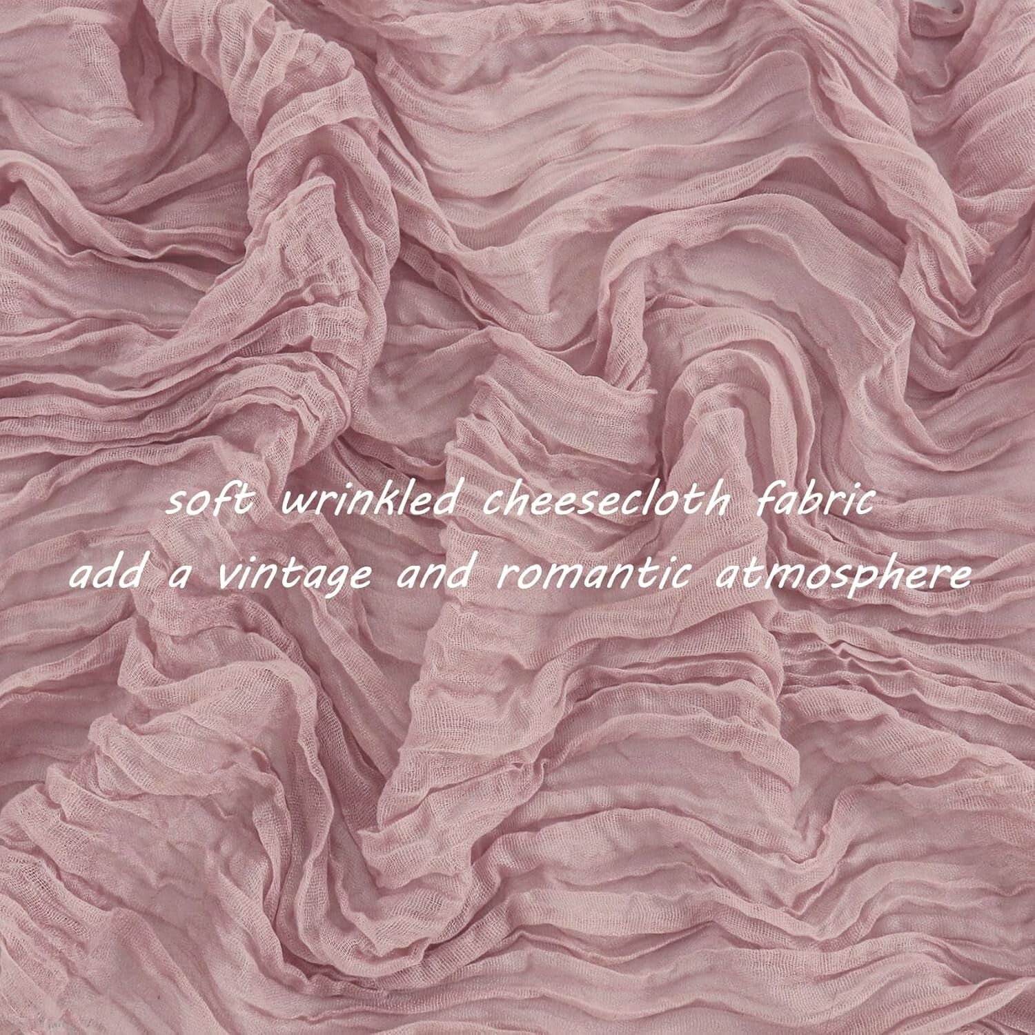 10Ft Dusty Pink Cheesecloth Table Runners - Perfect for Weddings & Celebrations