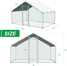 Load image into Gallery viewer, Large Metal Animal Run 10'Lx6.6'W - Perfect for Chickens, Rabbits, and More!