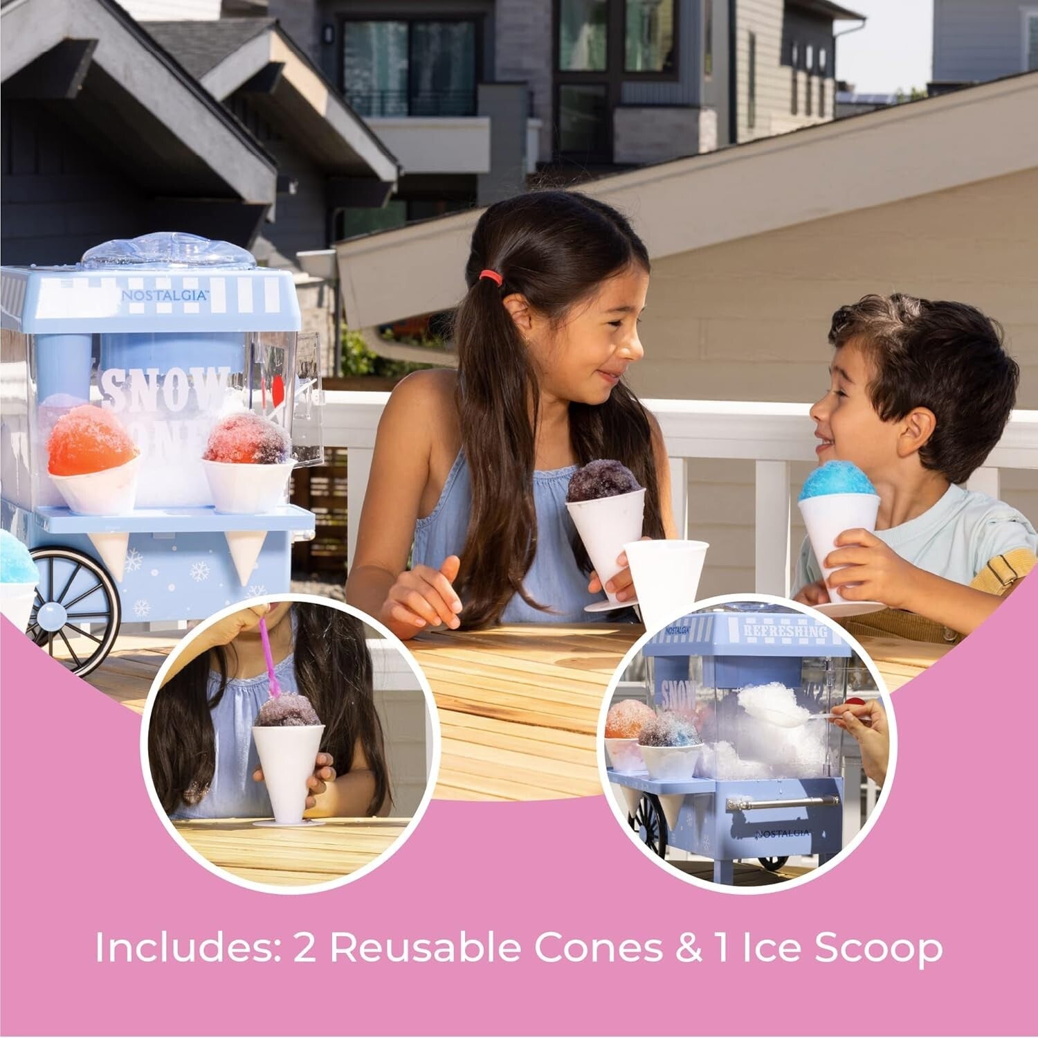 User-Friendly Snow Cone Machine with Safety Switch - Perfect Party Treats