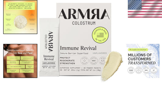 Unflavored Bovine Colostrum Powder for Gut Health & Immunity - 30 Servings