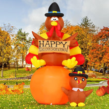 Load image into Gallery viewer, Weather-Resistant 6FT Thanksgiving Turkey Decoration with Quick Inflation Setup