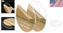 Load image into Gallery viewer, Set of 2 Clear 24" Acrylic Rounds - 1/8" Thick Plexiglass Disks for Crafts