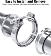 Load image into Gallery viewer, Versatile 5.0 Inch Stainless Steel Flange with High Tensile V-Band Clamp