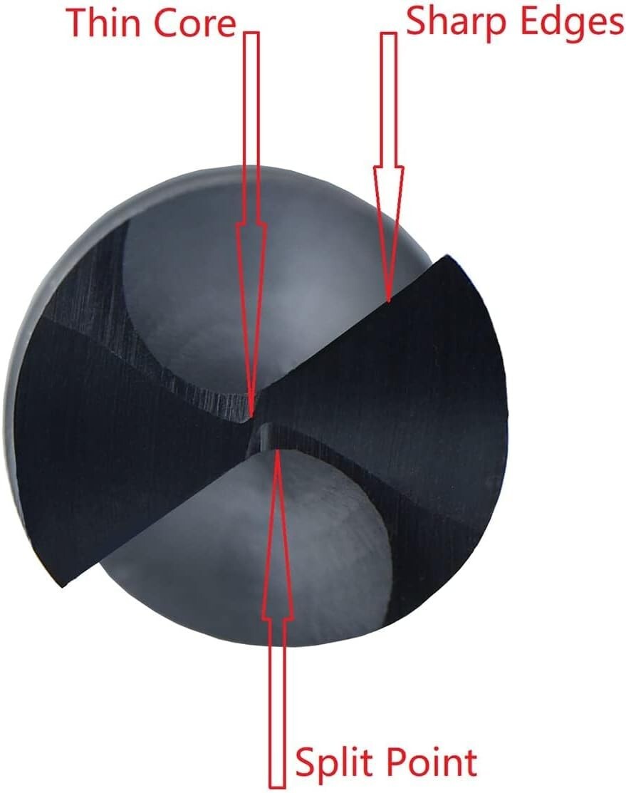 1-1/32" High Speed Steel Drill Bit with 1/2" Reduced Shank for Metal & Wood