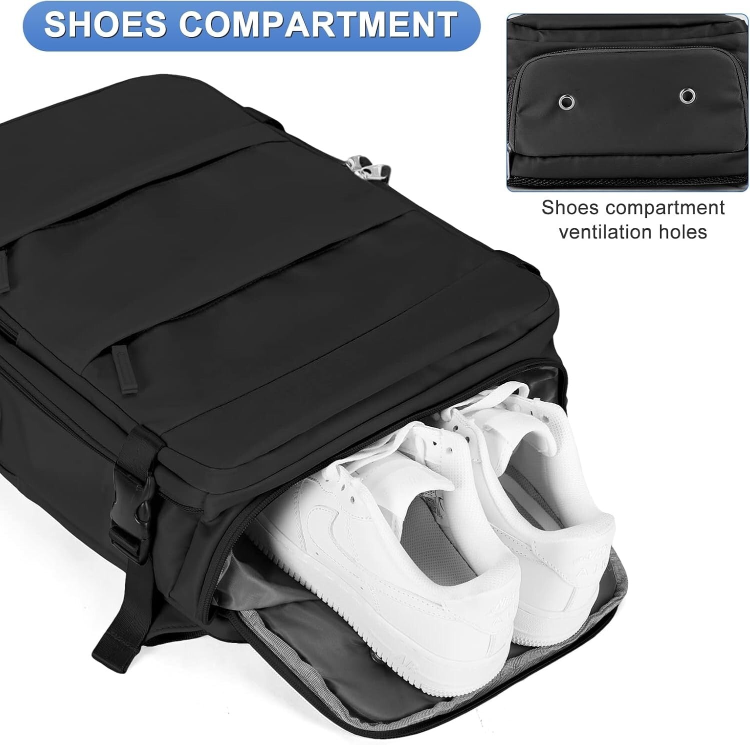 Comfortable Large Travel Backpack with Shoe Compartment - Ideal for Adventures