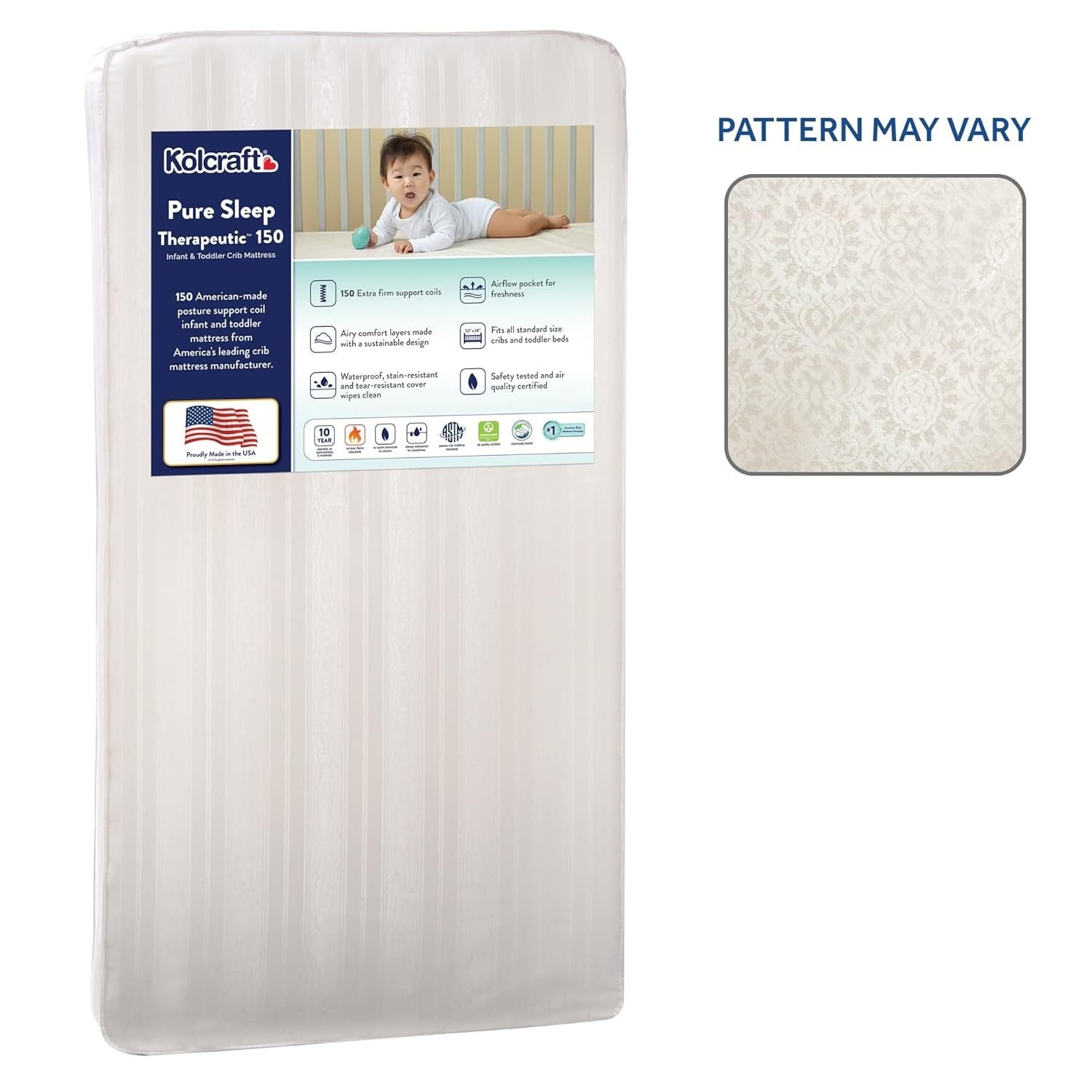 Durable Waterproof Mattress for Cribs and Toddlers - GREENGUARD Gold Certified