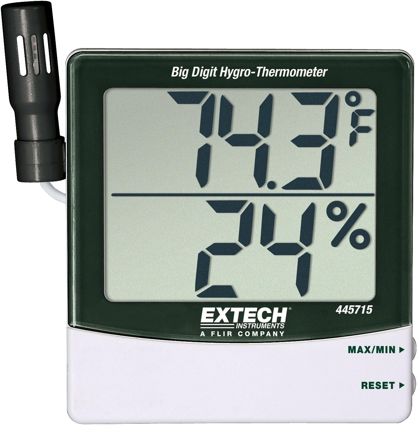 Eco-Friendly Digital Hygro-Thermometer - Non-Contact Operation with Remote Probe