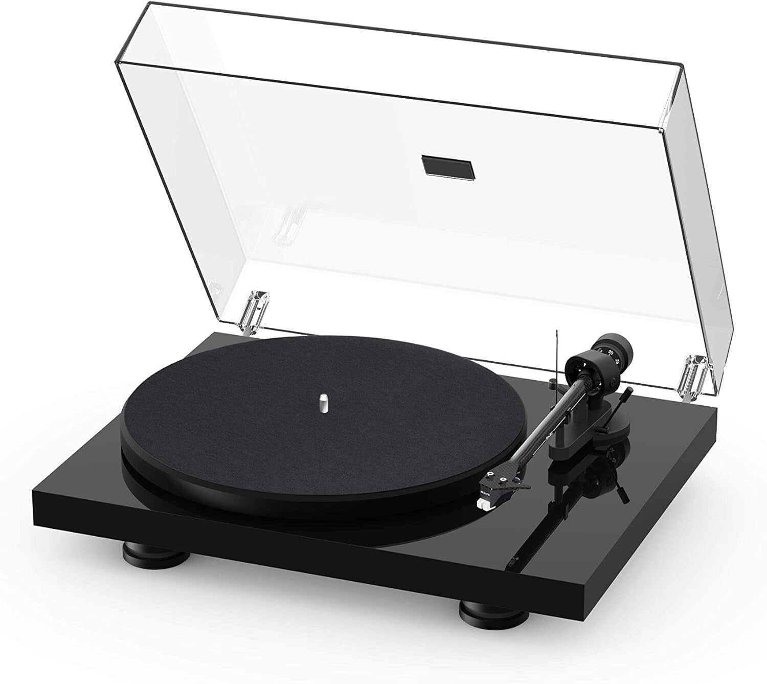 Audiophile-Grade Turntable in High Gloss Black with Sumiko Rainier Cartridge