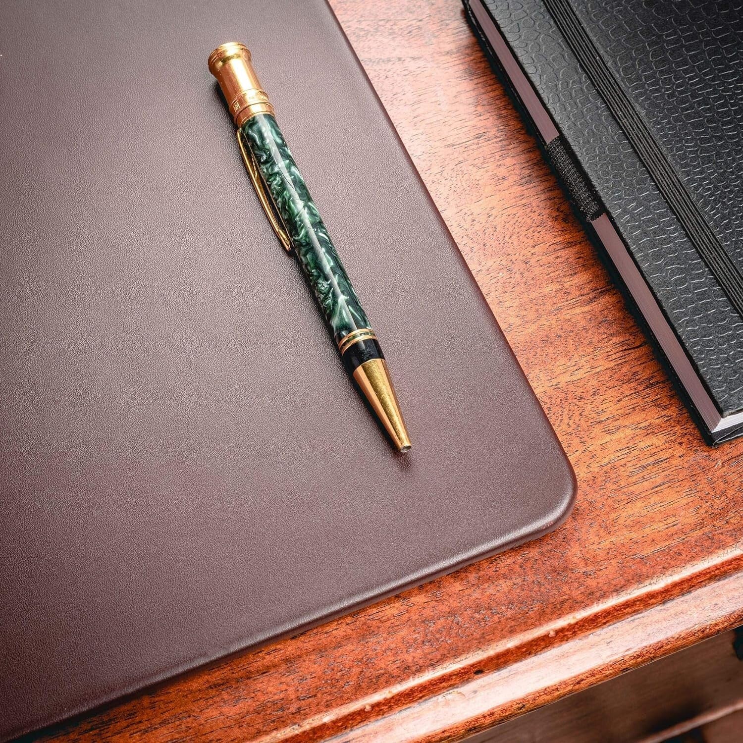 Premium Leather Desk Mat 30" x 19" - Elegant Surface Protector for Offices