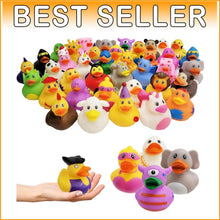 Load image into Gallery viewer, 100-Pack Assorted Rubber Ducks - Fun Bath &amp; Pool Toys for Kids and Parties