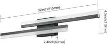 Load image into Gallery viewer, Stylish 32-Inch Black LED Vanity Light - Indoor Bathroom Lighting Solution