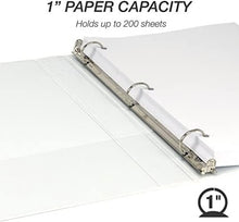 Load image into Gallery viewer, 12-Pack 1-Inch 3 Ring Binders with Clear Pockets - Ideal for Home/Office Use