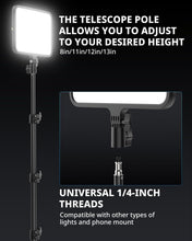 Load image into Gallery viewer, Professional Photography LED Lights with Tripod &amp; Phone Holders - 3000K-6500K