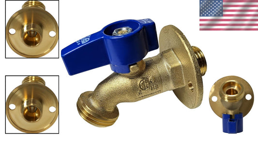 Easy-Install Brass Hose Bibbs 1/2 in MPT/Sweat & 3/4 in GHT - 1/4 Turn Operation