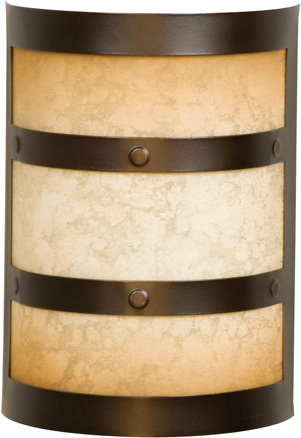 Elegant Oiled Bronze Designer Metal and Glass Door Chime - 9.5" High