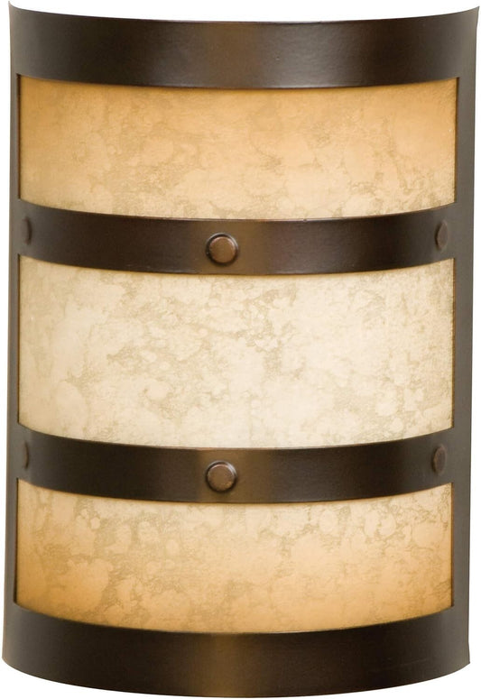 Elegant Oiled Bronze Designer Metal and Glass Door Chime - 9.5" High