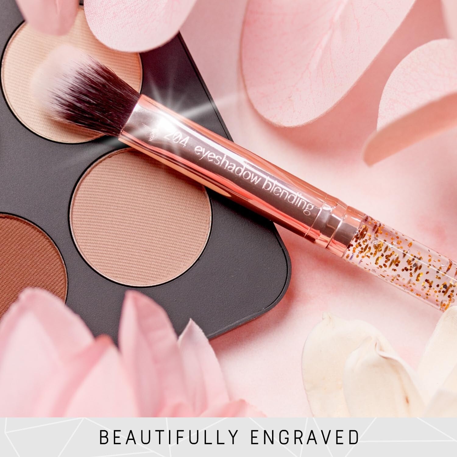 Award-Winning Glitter Makeup Brushes with Beauty Blender & Cleaner - Gift Ready!