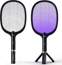 Load image into Gallery viewer, Portable 2-in-1 Electric Fly Zapper Racket - Rechargeable &amp; UV Lights Included