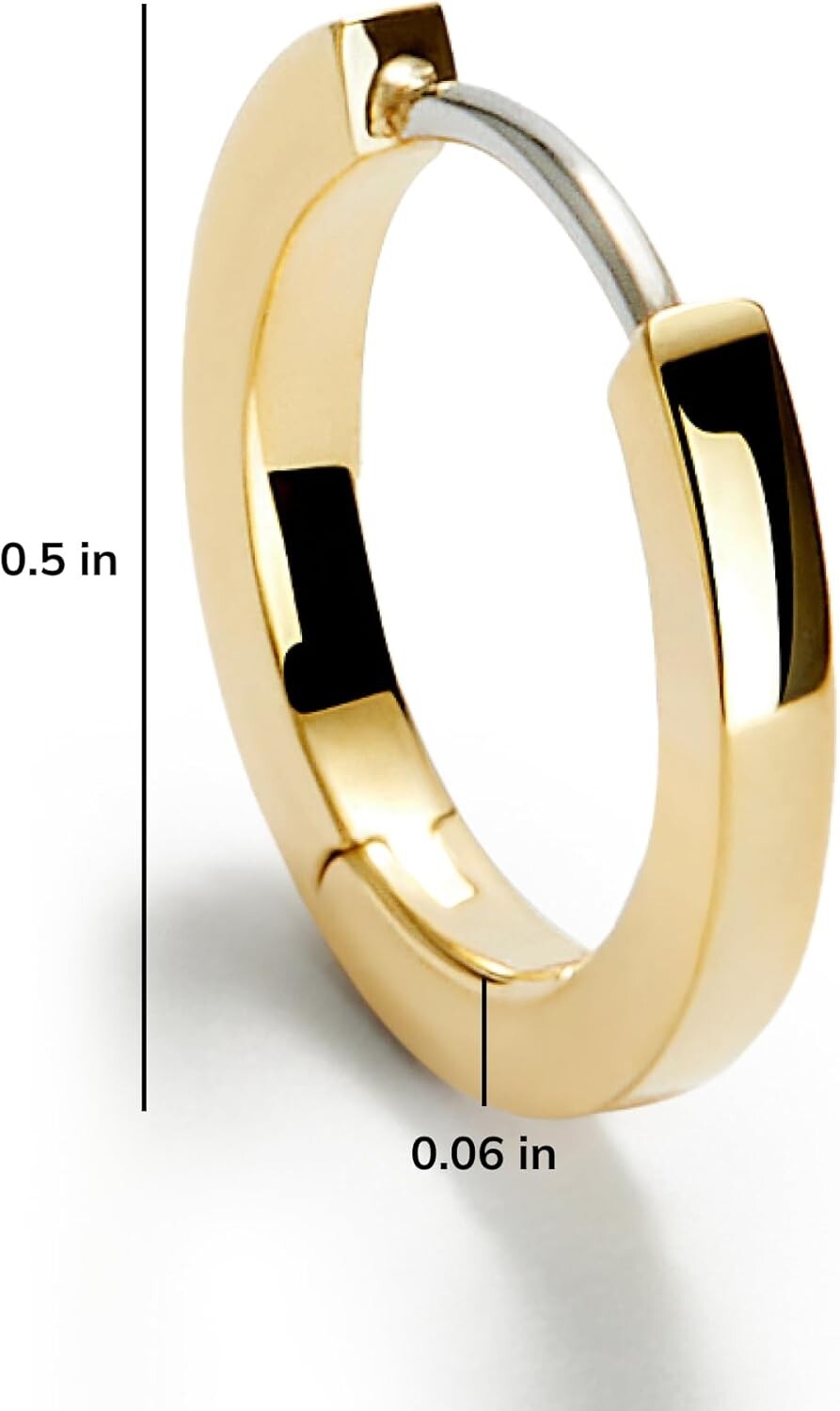 Chic Water-Resistant Huggie Hoop Earrings - 14K Gold Plated for Lasting Shine