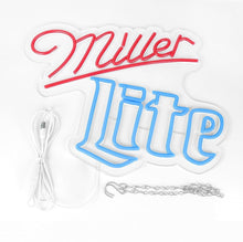 Load image into Gallery viewer, Handmade Miller Lite Neon Sign - Dimmable Wall Decor for Home Bars and Pubs