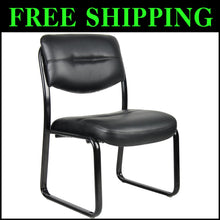 Load image into Gallery viewer, Upholstered Black Side Chair with Contoured Cushions – Ideal for Professionals
