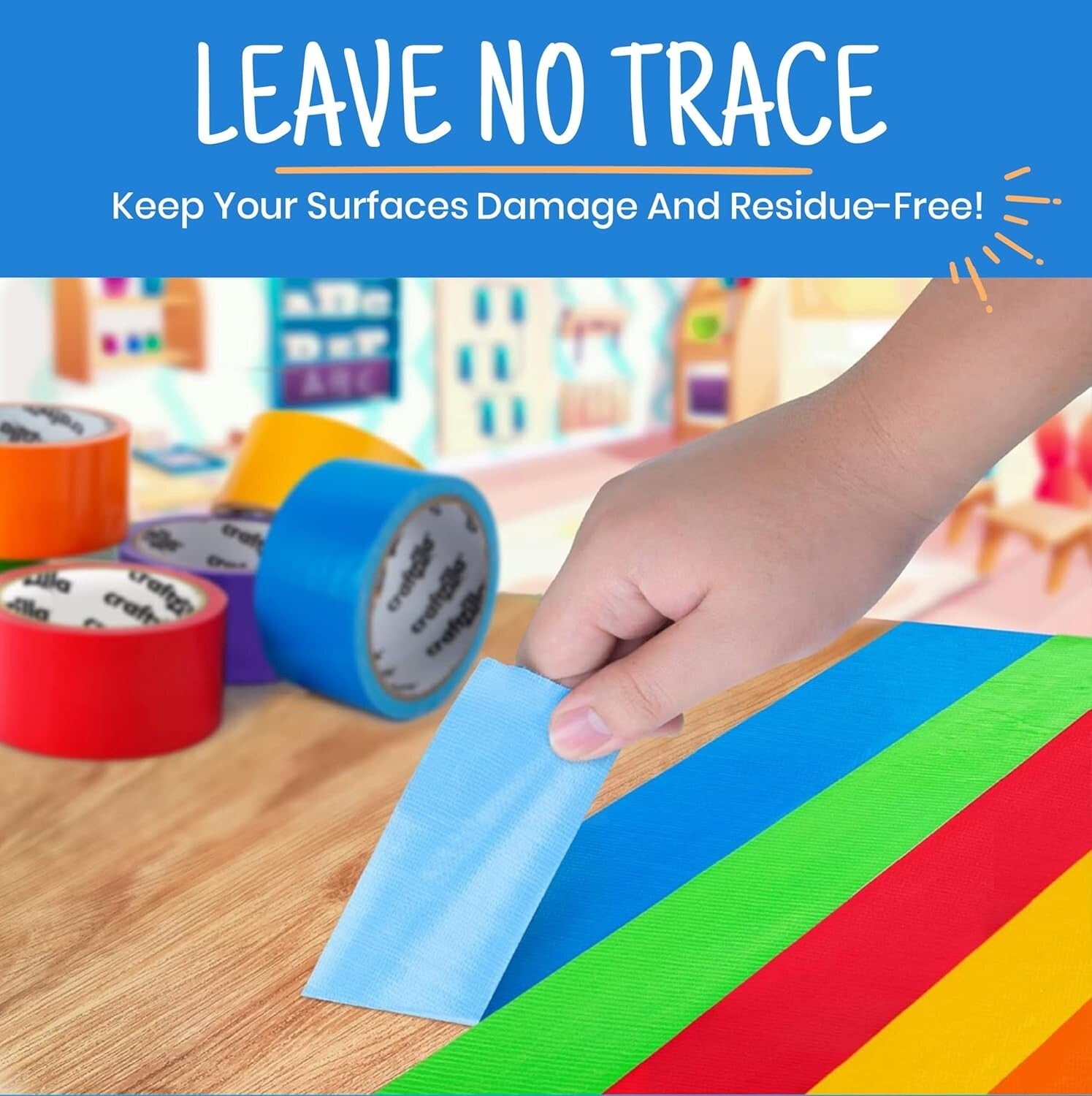 180 Yards of Rainbow Duct Tape - 12 Pack - Perfect for Fun Crafts & School