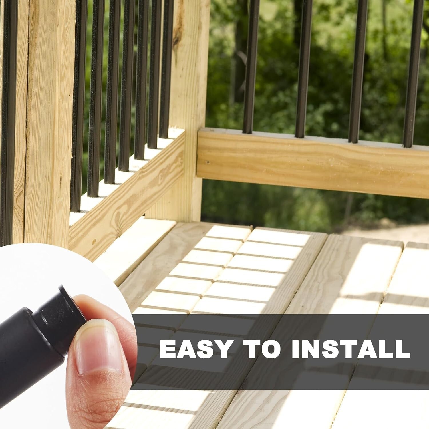 Heavy-Duty 600 Pack of Black Plastic Baluster Connectors for Indoor/Outdoor Use