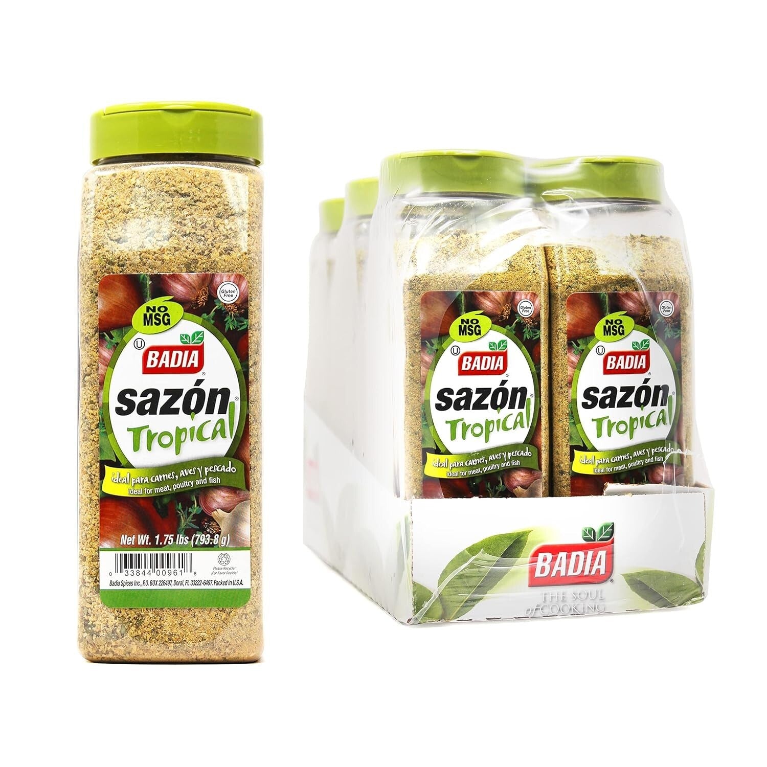1.75 lb Pack of 6 Sazon Tropical - Kosher Seasoning for Flavorful Cooking