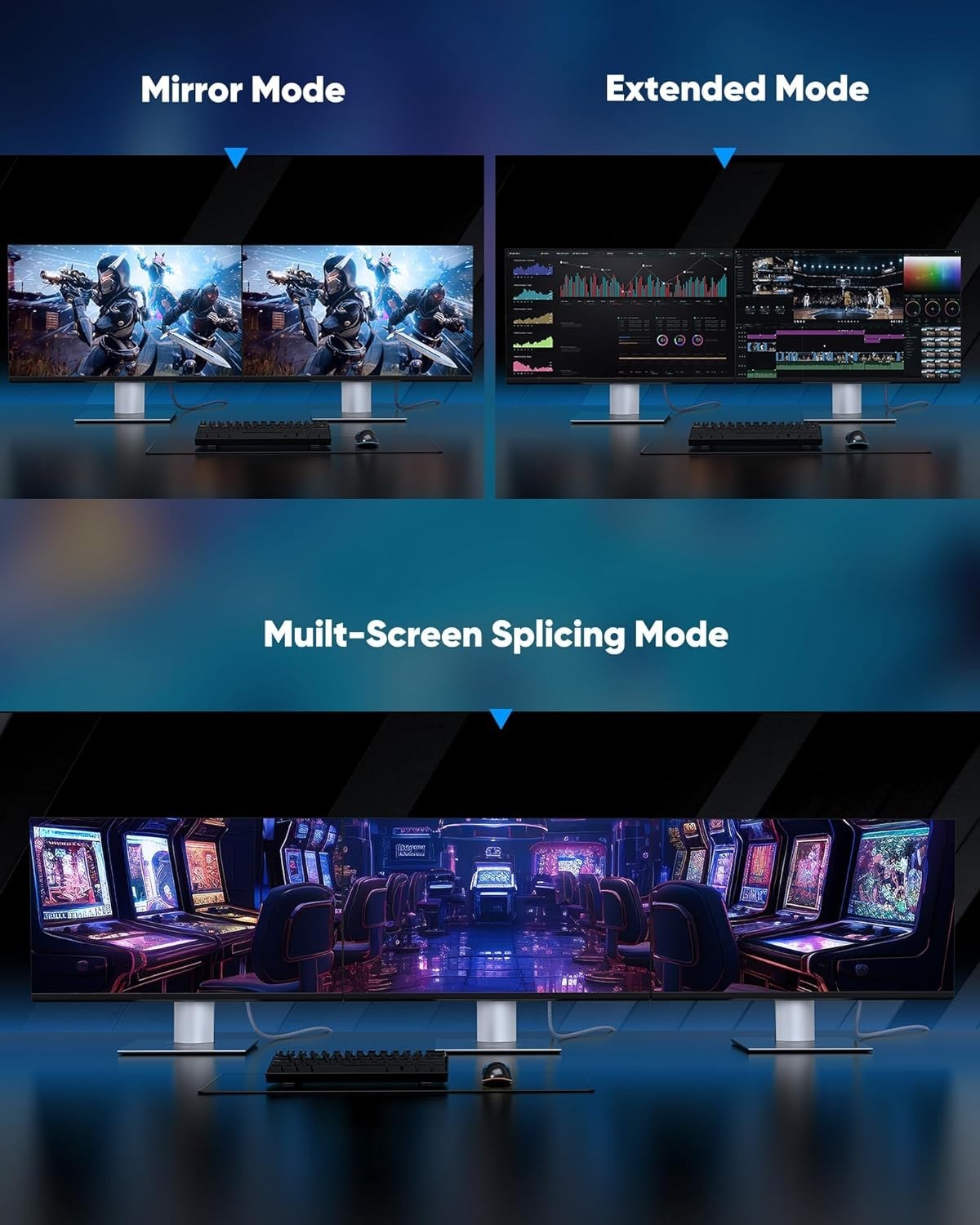 15FT DisplayPort 2.1 Cable - 54Gbps, 16K@60Hz, Braided with Anti-Interference