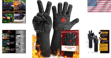 Load image into Gallery viewer, Premium BBQ Gloves - 1472°F Heat Resistant Grilling Gloves for Maximum Safety